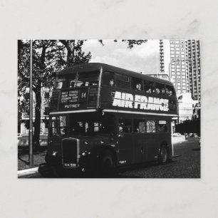 Postal Autobús inglés vintage de dos pisos Londres