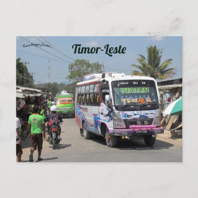 Postal Autobuses en Baucau Timor Oriental (Anverso)