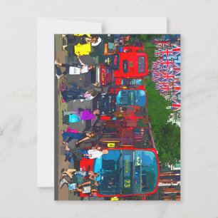 Postal Autobuses Red London de Oxford Street Londres