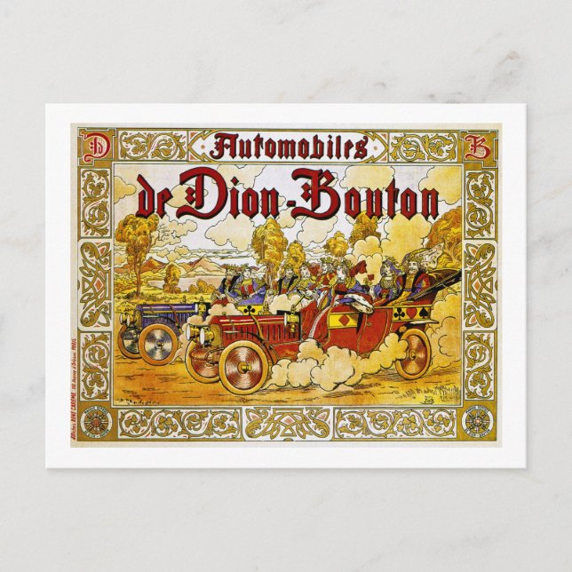 Postal Automobiles de Dion-Bouton (Anverso)