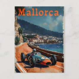 Postal Automóvil de carreras de época de Mallorca