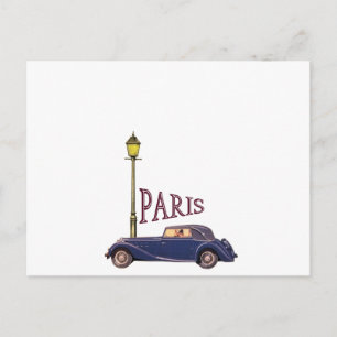 Postal Automóvil de los años 20 - París