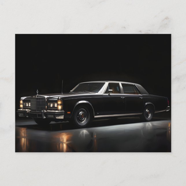 Postal Automóvil de lujo negro (Anverso)