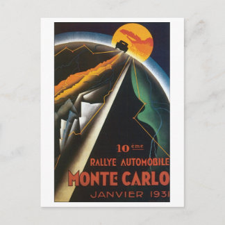 Postal Automóvil de Montecarlo Rallye, enero de 1931