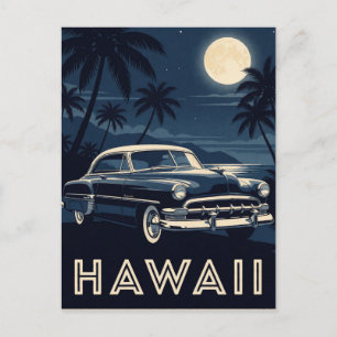 Postal 🚗 Automóvil Negro Hawaii Carretera Tropical