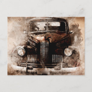 Postal Automóvil Vintage