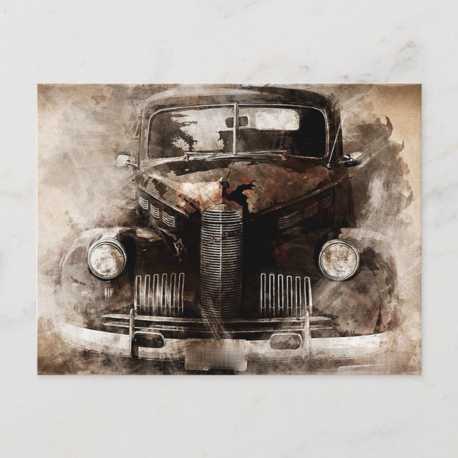Postal Automóvil Vintage (Anverso)