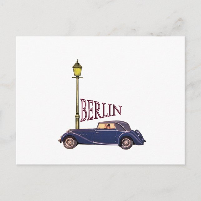 Postal Automóvil Vintage de 1920 - Berlín (Anverso)