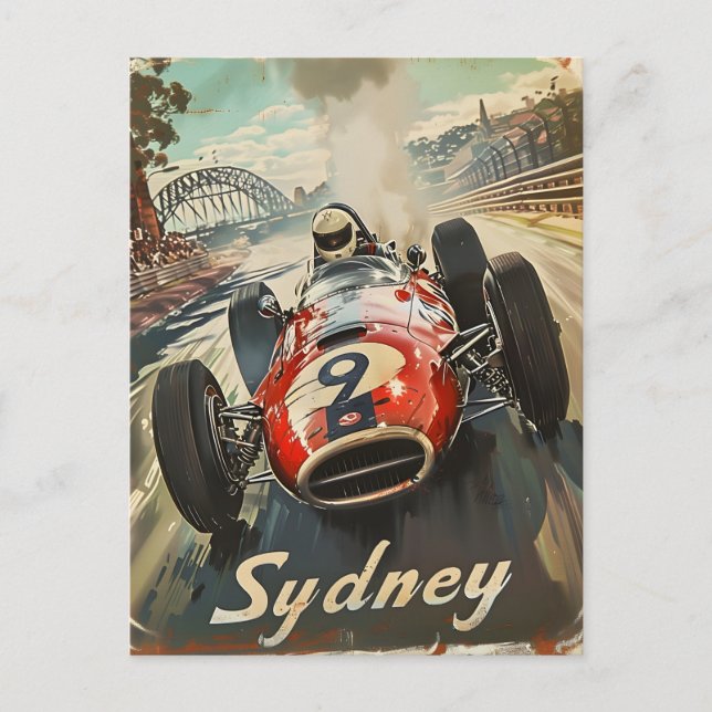 Postal Automóvil vintage de Sydney (Anverso)