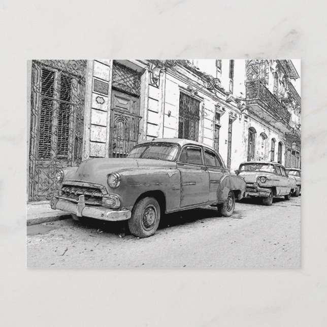 Postal Automóviles de época (Anverso)