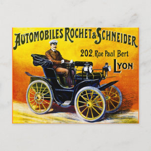 Postal Automóviles Rochet y Schneider - Anuncio de época