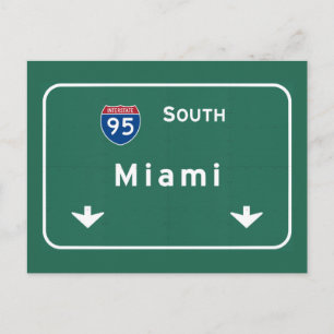 Postal Autopista Interestatal de Miami Florida :