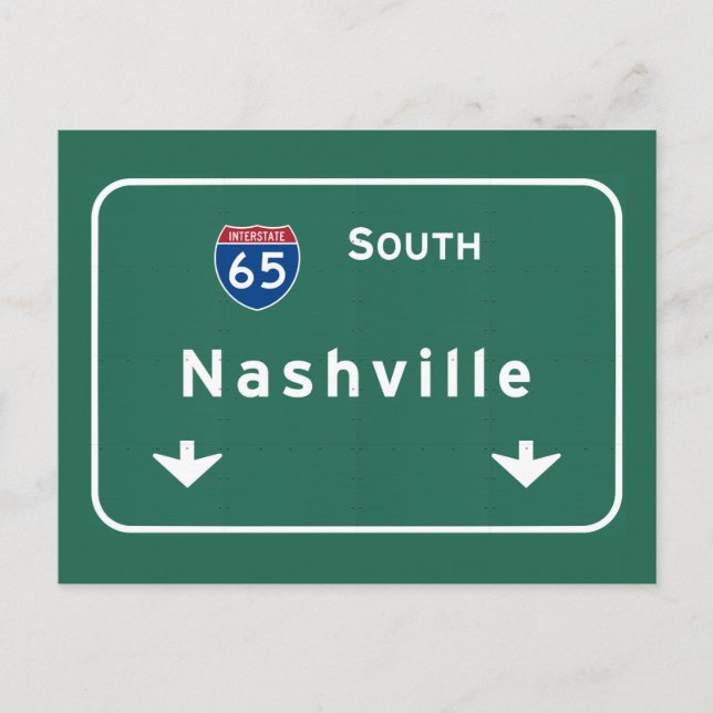 Postal Autopista interestatal de Nashville Tennessee tn (Anverso)