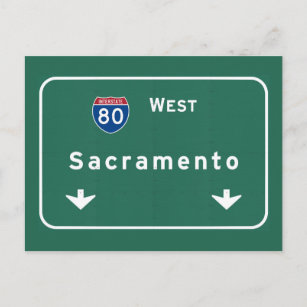 Postal Autopista Interestatal de Sacramento California: