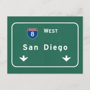 Postal Autopista interestatal de San Diego California: