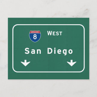 Postal Autopista interestatal de San Diego California: