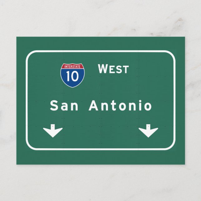 Postal Autopista interestatal Tx de San Antonio: (Anverso)