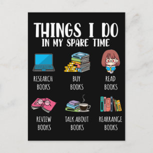 Postal Autor de libro de gusanos divertido amante de la l