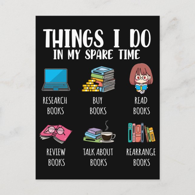 Postal Autor de libro de gusanos divertido amante de la l (Anverso)