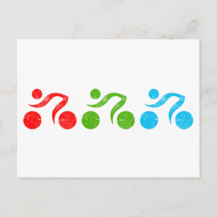 Postal Autores de bicicletas en acción