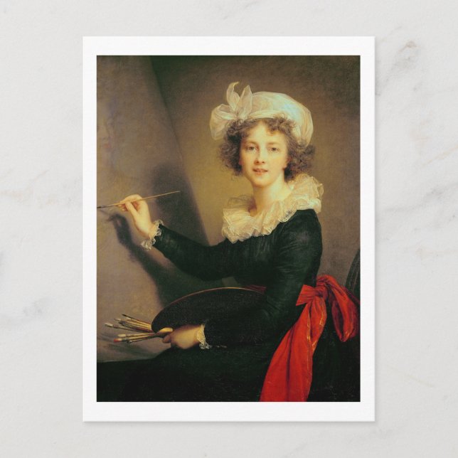 Postal Autoretrato, 1790 (aceite sobre lienzo) (Anverso)