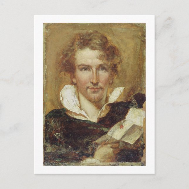 Postal Autoretrato, 1823 (aceite sobre papel en el panel) (Anverso)