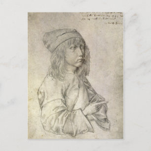 Postal Autoretrato a los 13 años de Albrecht Durer