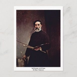 Postal Autoretrato A Los 69 Años, De Hayez Francesco