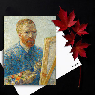 Postal Autoretrato como pintor por Vincent Van Gogh