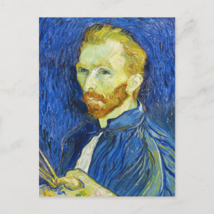 Postal Autoretrato con Pallette vincent van gogh