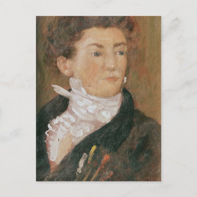 Postal Autoretrato con pinceles (Anverso)