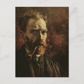 Postal Autoretrato con tubería, Bella Artes Van Gogh