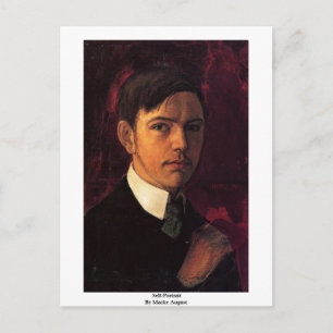 Postal Autoretrato De Macke August