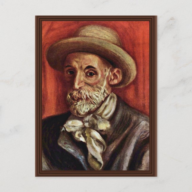 Postal Autoretrato De Pierre-Auguste Renoir (Anverso)