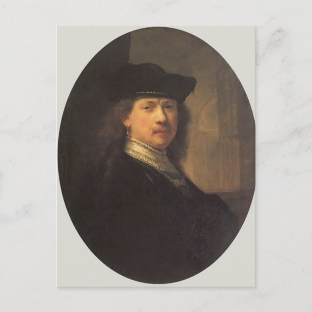 Postal Autoretrato de Rembrandt (Anverso)