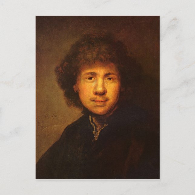Postal Autoretrato de Rembrandt Harmenszoon van Rijn (Anverso)