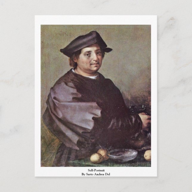 Postal Autoretrato De Sarto Andrea Del (Anverso)
