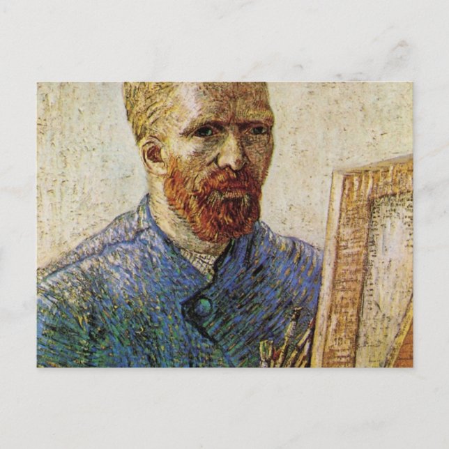 Postal Autoretrato de Van Gogh frente a Easel (Anverso)