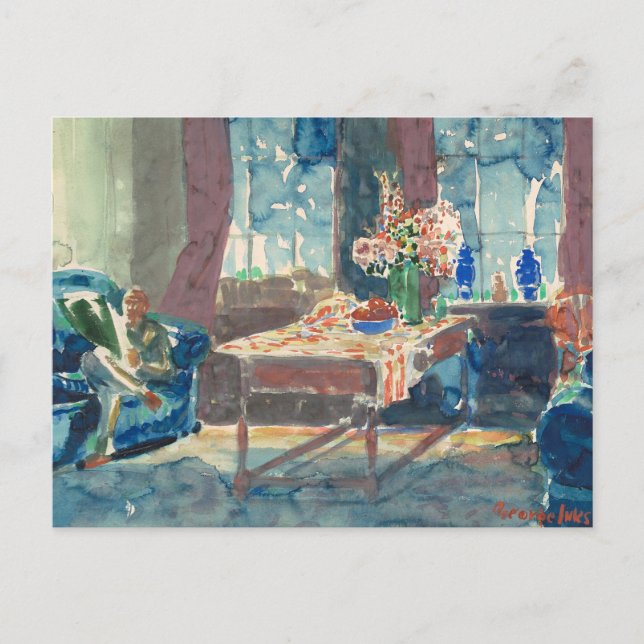 Postal Autoretrato | George Luks (Anverso)