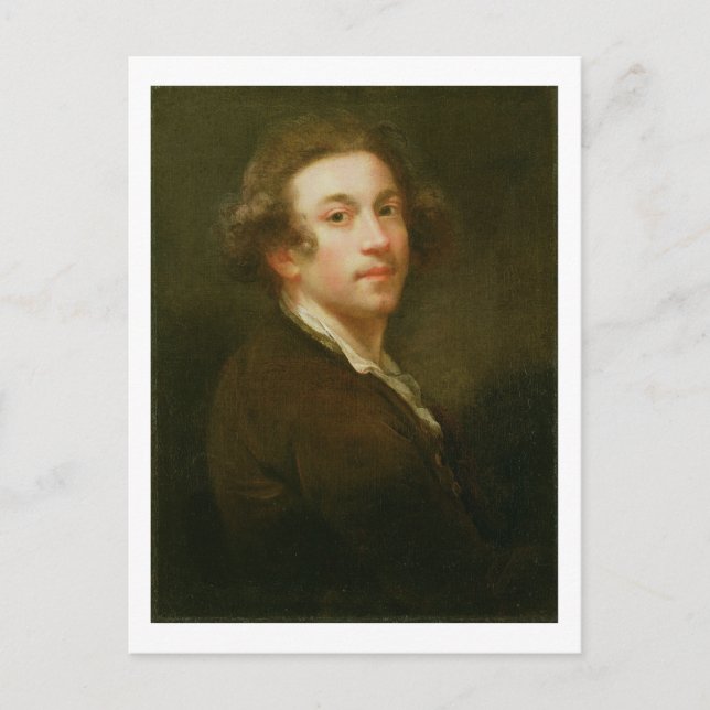 Postal Autoretrato, mirando hacia el hombro derecho (acei (Anverso)