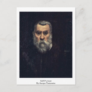Postal Autoretrato. Por Jacopo Tintoretto