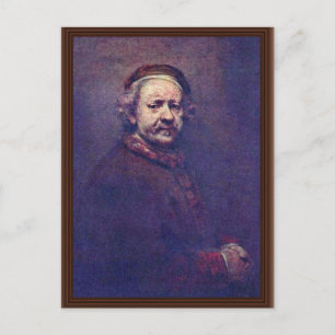 Postal Autoretrato. Por Rembrandt Van Rijn