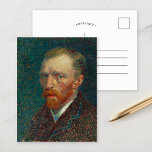 Postal Autoretrato | Postcard de Vincent Van Gogh<br><div class="desc">Autoretrato (1887) del artista holandés post-impresionista Vincent Van Gogh. En 1886 Van Gogh se mudó a París, donde creó al menos veinticuatro autorretratos durante su estadía de dos años. Había estudiado la técnica del puntillismo, pero aplicó las marcas a su propia manera. El denso lavabo y los colores intensos se...</div>