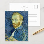 Postal Autoretrato | Vincent Van Gogh<br><div class="desc">Autoretrato (1889) | Obra de arte original del artista holandés post-impresionista Vincent Van Gogh. Van Gogh se utilizaba a menudo como modelo para practicar la pintura artística. Está claro que había estudiado la técnica del puntillismo, pero sus pinceles no son sistemáticos y ha aplicado las marcas a su propia manera....</div>