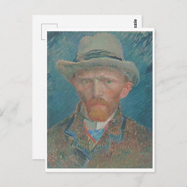 Postal Autoretrato, Vincent van Gogh (Anverso / Reverso)
