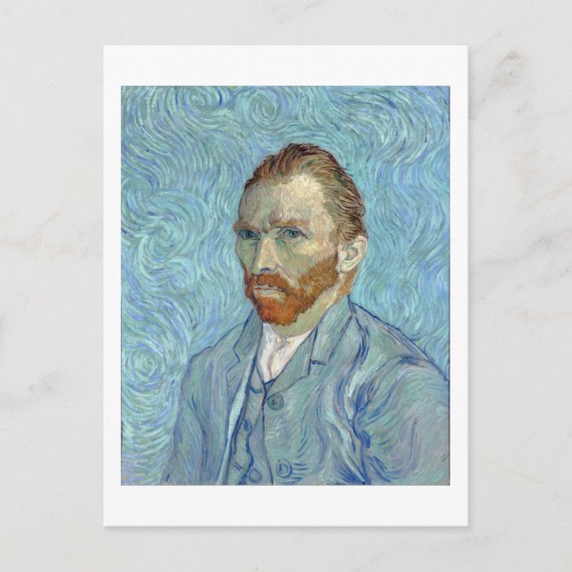Postal Autoretrato, Vincent van Gogh, 1889 (Anverso)