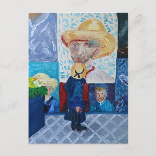 Postal Autoretratos de Van Gogh y Susan Payne-Trutna (Anverso)