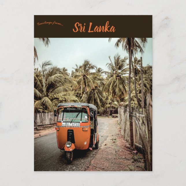 Postal Autorickshaw en Kudawa Sri Lanka (Anverso)