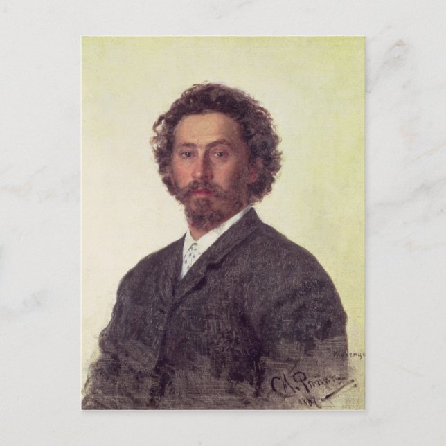 Postal Autorretrato, 1887 (Anverso)