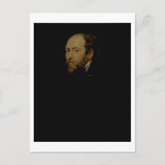 Postal Autorretrato, c.1618 (aceite en el panel) (Anverso)